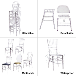 Sillas Chiavari Transparentes y Claras para Hoteles, Eventos y Fiestas de Bodas - Product Image 5