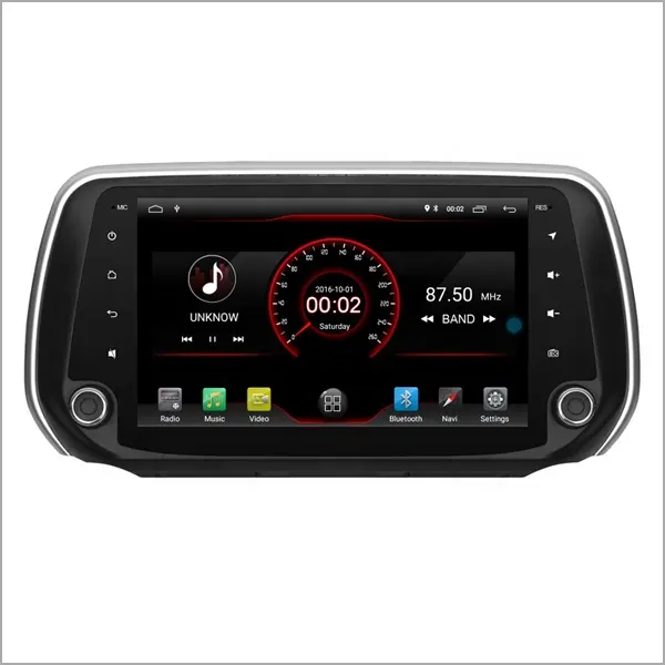 Newnavi 10.2 inç araba GPS multimedya oynatıcı direksiyon Android 10 araba radyo için Hyundai Santa fe 2018/Hyundai tucson 2018