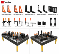 Nouvelle table de soudage en fonte 3D SUNRAY de grande taille, D28, trous de 28 mm, grille de 100 mm pour la structure en acier et le traitement des machines