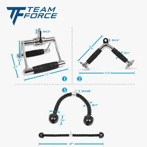 Acessórios para máquina de peso, prensa para baixo, cabo de fixação, alça v com rotação, corda de tricep, barra de rotação