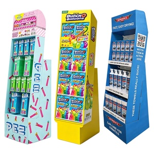 Présentoir de Noël en carton ondulé avec panneau perforé pour cartes de vœux et jouets, design Sidekick - Product Image 2