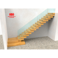 Moderne Innentreppe Gerade Form Gestapelte Treppe Geschlossene Stufen treppe