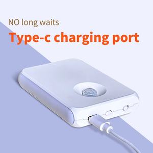 Lampe de nuit LED à détecteur de mouvement pour armoire, rechargeable Type-C, magnétique, sans fil, murale, blanc chaud, sur batterie, pour intérieur et placard - Product Image 6