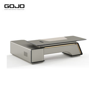 Nuevos muebles de oficina modernos Los últimos diseños de escritorio de oficina Ceo <span class=keywords><strong>Executive</strong></span> Desk Manager Mesa de muebles comerciales en forma de L - Product Image 3