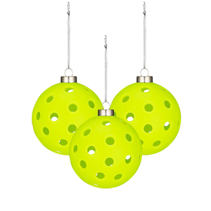 Venta al por mayor OEM Pickleball llavero 40 agujeros ornamento para vacaciones árboles de Navidad decoraciones regalo recuerdo - Product Image 2