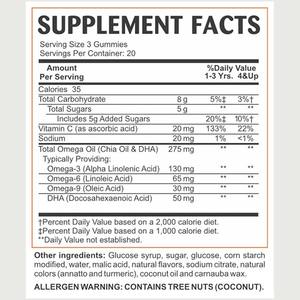 Gommes à l'huile d'algues oméga <span class=keywords><strong>3</strong></span> DHA pour le cerveau des enfants Supplément d'huile d'algues végétaliennes Gommes oméga <span class=keywords><strong>3</strong></span> Acides gras à base de plantes oméga <span class=keywords><strong>3</strong></span> - Product Image 3
