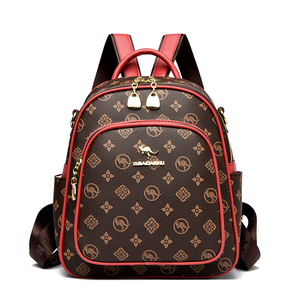 Sac à dos antivol portable à motif géométrique en PU de haute qualité avec cadre interne et sac à main de créateur pour usage quotidien des étudiants - Product Image 6