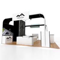 Stand d'exposition modulaire extérieur personnalisé 3*3M 3*6M en aluminium avec toile tendue pour salons professionnels