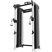 Máquina Smith multifuncional personalizada con poleas, sentadillas cruzadas, rack de potencia Simith, jaula de gimnasio