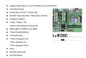 Carte mère d'ordinateur industriel Big H110 Q170/H610Q670 avec <span class=keywords><strong>Windows</strong></span> <span class=keywords><strong>7</strong></span>/10 4U AI Intelligence artificielle Calculer le noyau de force - Product Image 3