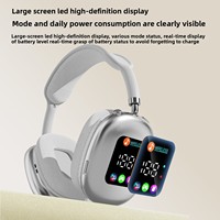 Casque sans fil AKZ MAX600 sur oreille, conçu sur mesure, avec réduction active du bruit, affichage numérique RGB, étanchéité IPX3