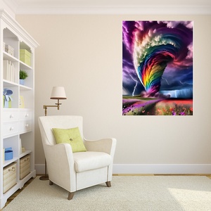 トルネードフルドリル刺繍クロスステッチ壁装飾DIYダイヤモンド絵画キットクリスタルラインストーン生地絵画写真 - Product Image 2