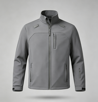 Veste Softshell Épaisse Imperméable Coupe-Vent pour Homme avec Col Montant, Poches Zippées et Panneaux Plaqués – Idéale pour la Randonnée, le Travail et les Loisirs en Hiver
