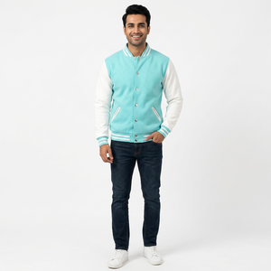 Chaqueta de Béisbol Tipo Bomber para Hombre, Estilo Piloto, para Primavera y Otoño, Color Sólido, Informal, Universitaria, para Parejas - Product Image 1