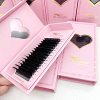 Extensions de cils en cachemire de haute qualité, marque privée, plateaux individuels, noir mat, volume, soie, fournitures pour extensions de cils en cachemire