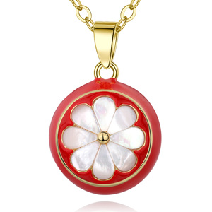 Pendentif Clochette Angélique Fleur Bleue Changda, Llamador <span class=keywords><strong>De</strong></span> Angeles, Collier Cadeau Fête des Mères pour Femme, Petite Amie, Elle - Product Image 6
