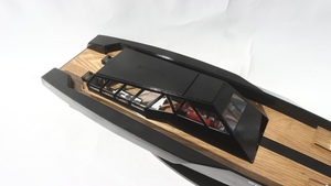 Service de vente en gros personnalisé WALLY POWER 118 NOIR PEINT Modèle de bateau rapide moderne en bois artisanal de qualité supérieure - Product Image 2