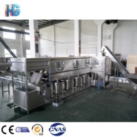 Ligne de production monobloc entièrement automatique pour le lavage, le remplissage et le bouchage de bouteilles d'eau de 5 gallons (20l) - Haute performance
