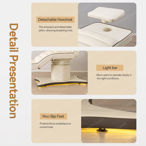 Madamcenter Mobilier <span class=keywords><strong>de</strong></span> Salon <span class=keywords><strong>de</strong></span> Beauté Électrique à 3/4 Moteurs, Lit Esthétique Professionnel pour Soins du Visage et Cosmétiques, Camilla Estética - Product Image 5