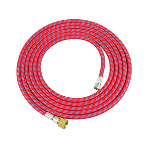 Tuyau d'air tressé rouge de 3 mètres, connecteur de 1/4 à 1/8 pouces pour compresseur d'aérographe - Product Image 4
