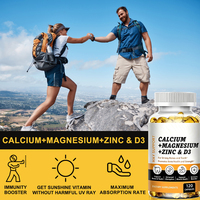 Complément alimentaire végétalien OEM en gélules molles de calcium, magnésium, zinc et vitamine D pour le soutien immunitaire et osseux
