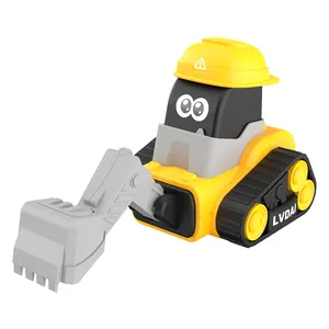 Drücken-und-Zug-Spielzeug Auto Trampler Ingenieurwesen Ausheben Mini-Zugfahrzeug ABS Kunststoff Material Kinderbagger Spielzeug