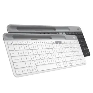 Logitech K580 Schlanke drahtlose Tastatur für mehrere Geräte BT USB-Empfänger 24-monatige Batterie Drahtlose Tastatur für PC Tablet Smartphone