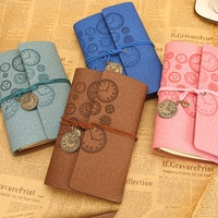 Petit carnet de notes portable A6 personnalisé en cuir à couverture rigide avec bloc-notes à feuilles mobiles pour ordinateurs portables pour journaux de voyage