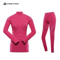 Alpine PRO Transpirable Secado rápido Mujer Esquí Ropa interior térmica sin costuras Temporada de invierno Ropa interior de esquí sin costuras