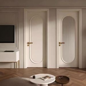 Porte composite en bois massif à double couche avec isolation acoustique de haute qualité, design personnalisé, 75 panneaux, pour hôtel haut de gamme - Product Image 5