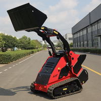 Gratis pengiriman kecil murah mini selip steer loader dengan ember lampiran berbeda