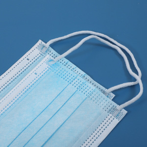 Masque facial non tissé Entai, 3 couches, bleu, jetable, avec boucles auriculaires, protection contre la poussière, respirateur - Product Image 2