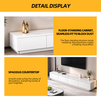 Lemari TV Grosir Modern Mewah untuk Ruang Tamu, Kabinet Penyimpanan dengan Bagian Atas Marmer, Furnitur untuk Proyek Hotel