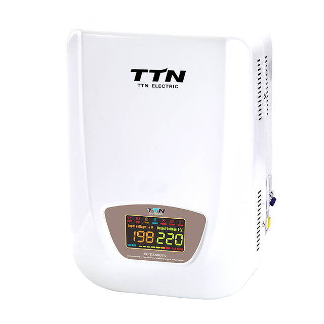 TTN 220v 4000w 5000w 5kva 10kva 5000 10000 Watt Wall Mount SVC Servo Motor Control AC AVR Automatic Voltage Regulator Stabilizer
