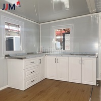 Maison préfabriquée de luxe à mur bleu JJM Australie Standard 20 pieds 30 pieds 40 pieds Conteneur extensible Maison Pliable Immeuble de bureaux en acier
