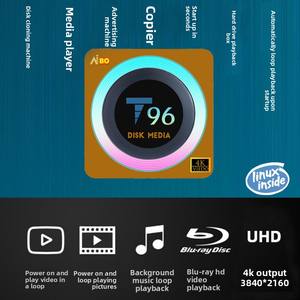 <span class=keywords><strong>Lecteur</strong></span> publicitaire Linux T96 4K avec lecture instantanée, commutation à l'activation et clonage de <span class=keywords><strong>disque</strong></span> – <span class=keywords><strong>Lecteur</strong></span> multimédia - Product Image 3