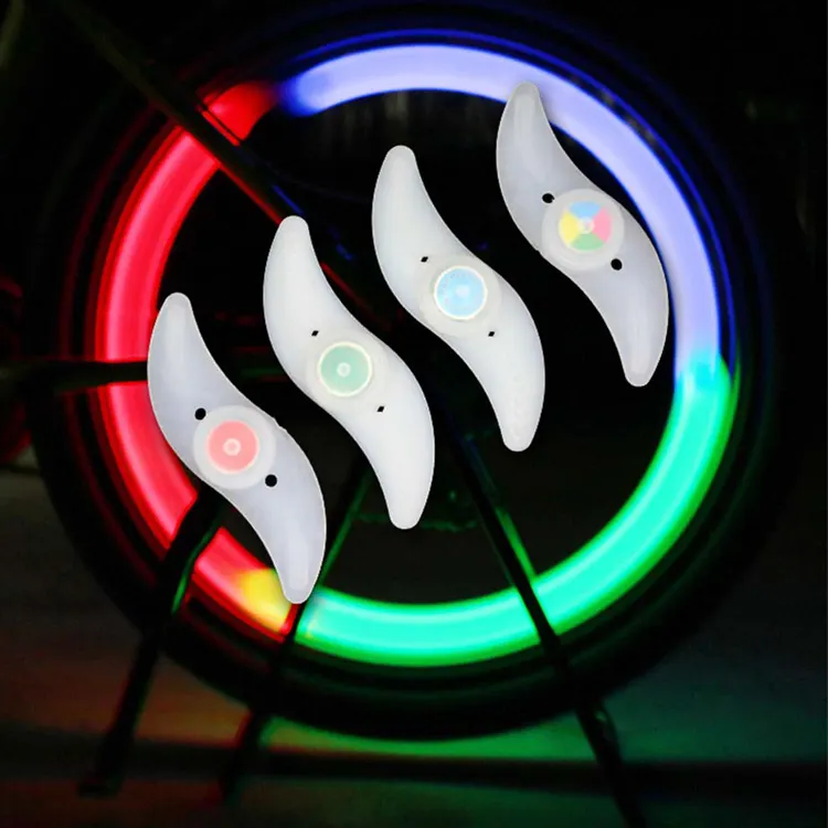 High Quality Outdoor LED Bike Wheel Lights Night Cycling Running Safety Warning Bicycle Cilicon Flashing Lamp