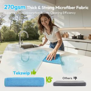Panni in <span class=keywords><strong>Microfibra</strong></span> Assorbenti Riutilizzabili Lavabili Ispessiti ad Asciugatura Rapida Asciugamano <span class=keywords><strong>Antibatterico</strong></span> in <span class=keywords><strong>Microfibra</strong></span> per Cucina e Piatti - Product Image 2