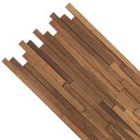Feuilles de lambris en bois massif de décor interne rouge de style classique rustique Panneaux muraux en chêne 3d pour murs