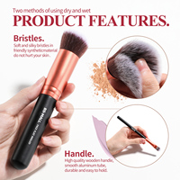 Ensemble de pinceaux BS-MALL très vendu, 14 pièces, kit d'outils cosmétiques or rose, vente en gros, étiquette privée, ensemble de pinceaux de maquillage synthétiques