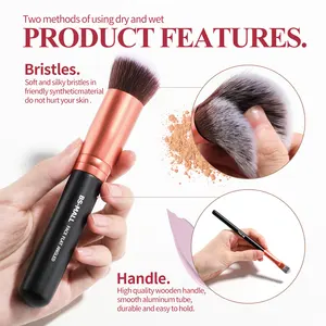 Atacado BS-MALL 14 pcs Rose Gold Cosmetic Make up Brush Kit Pinceaux Maquillage Private Label Alta Qualidade Maquiagem Brushes Set