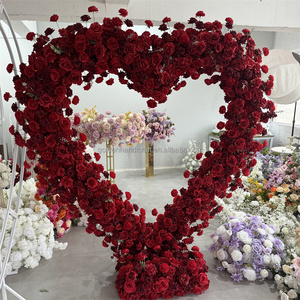 2m rotes Herz geformte Blumen bogen dekoration grenz überschreitende Hochzeit Hintergrund Dekor Abschluss Neujahr Hintergrund Arrangement - Product Image 2