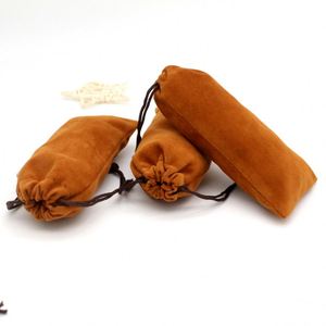 Pochette de rangement réutilisable en suède imprimée sur mesure avec logo, pour bijoux, bracelets et colliers - Product Image 6