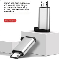 Adaptador USB C a Micro USB, Conector Hembra Tipo C a Micro USB Macho, Compatible con Carga y Sincronización de Datos