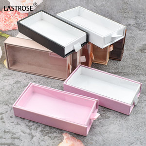Caja de embalaje de pestañas Rosa desnuda al por mayor Embalaje de pestañas único vacío Caja de cajón de ventana transparente - Product Image 5