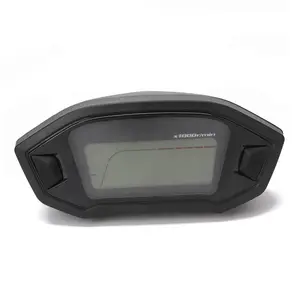 ELING Digital Speedometer Motorcycle Refitted Dashboard Odometer Tachometer Oil level Clock 2-4 Cylinder Universal 12V