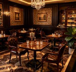 Set di Arredamento per Ristoranti di Design Nordico di Lusso, Divano e Tavolo da Pranzo Personalizzati OEM per Progetti di Hotel, Caffè e Bistrot - Product Image 1