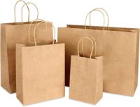 Sacs en papier kraft de luxe personnalisés en gros, sacs d'emballage blancs et bruns avec logo