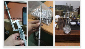 Modern Glass <b>Hookah</b> Set Aluminum Hose Smoking <b>Pipe</b> 67 cm Portable Water <b>Pipe</b> for Lounge and Retail - Product Image 3