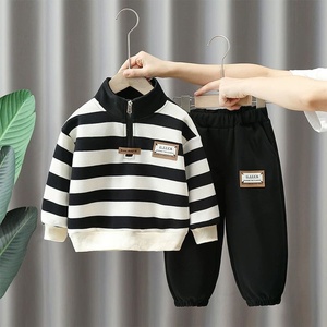 Completo Set Abbigliamento <span class=keywords><strong>Bambino</strong></span> Primavera Autunno: Felpa con Cappuccio in Cotone + Pantaloni (2 Pezzi) - Tuta Sportiva per Bambini - Idea Regalo - Product Image 3